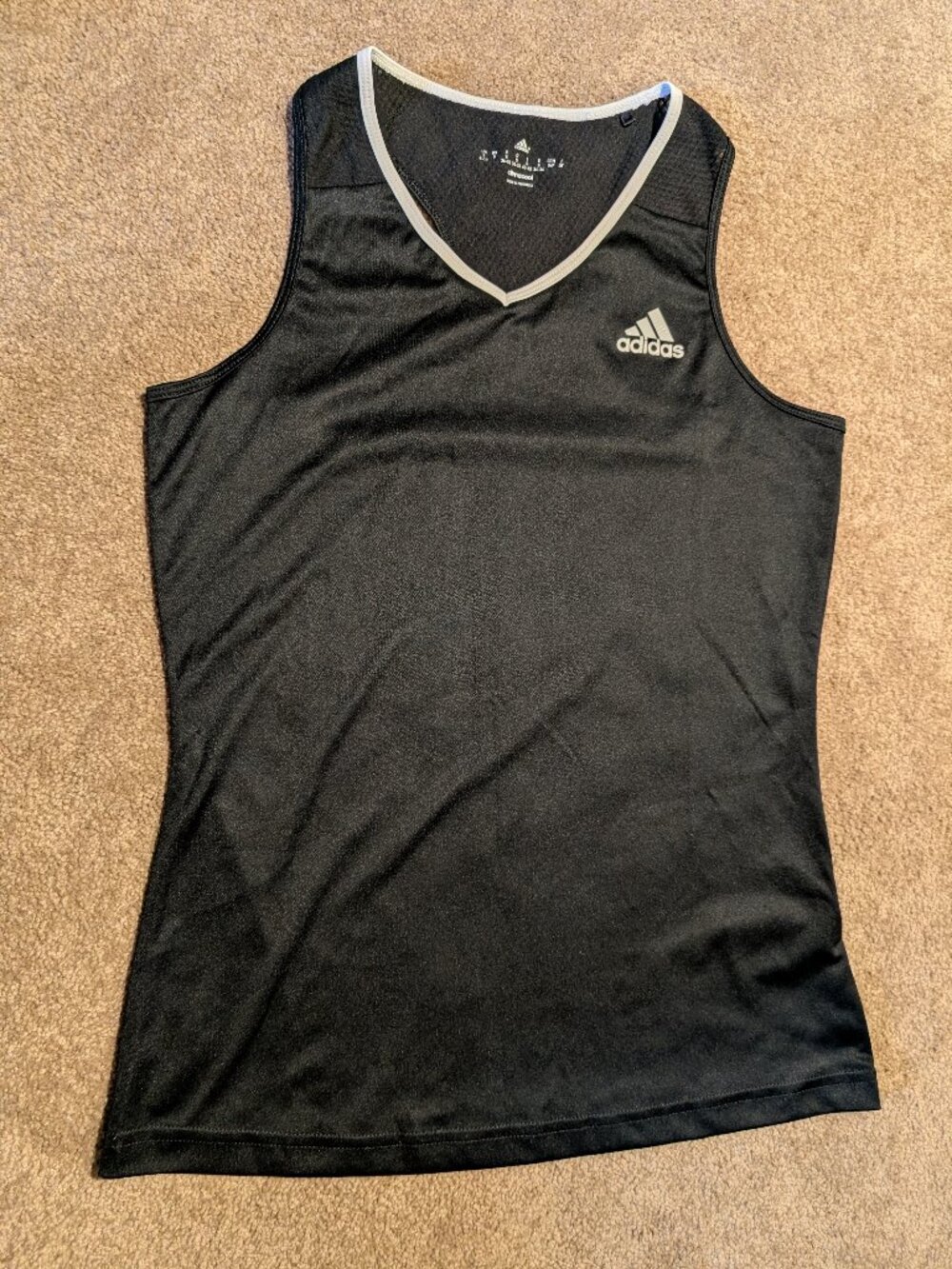 Adidas climacool Black White racer back tank top size small